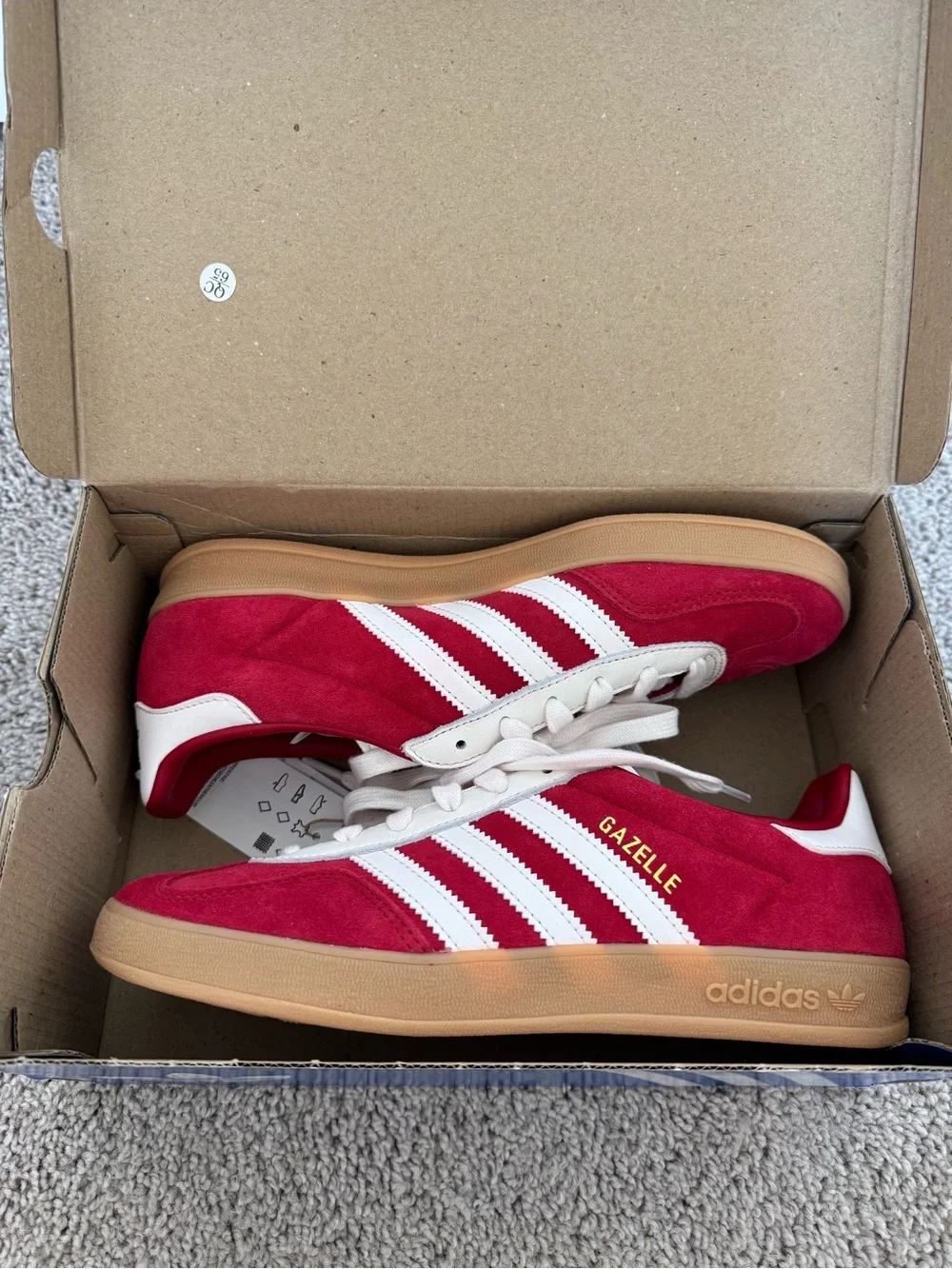 Adidas Gazelle Indoor Red/White - Picture 2 of 8